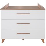 Roba Bijela/u prirodnoj boji niska dječja komoda u dekoru hrasta s promjenjivim stolom 110x98 cm – | shoptok.hr