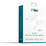 Ttec Quantum PD 20W Wall Charger+ 20W Car Charger + Type-C/Lightning Cable, Mfi Apple Licence | shoptok.hr