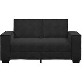  Dvosjed Kauč Crni 160x78x84 cm Baršun | shoptok.hr