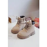 Kesi Beige Bansi Kids Shoes Trapper With Zipper