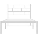 Metalni okvir za krevet s uzglavljem bijeli 90 x 190 cm | shoptok.hr