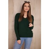 Kesi V-neck sweater dark green | shoptok.hr