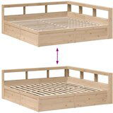  Krevet s regalom za knjige bez madraca 180x200 cm od borovine | shoptok.hr