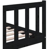  Okvir za krevet od masivne borovine crni 200 x 200 cm | shoptok.hr