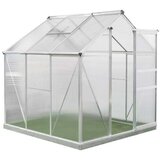 WESTMANN aluminijski staklenik Flora 66 | srebrni | 192x192x201 cm | shoptok.hr