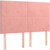  LED uzglavlje ružičasto 144x5x118/128 cm baršunasto | shoptok.hr