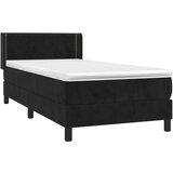Box spring postelja z vzmetnico črna 80x200 cm žamet, (20725828) | Shoptok.si