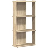vidaXL Knjižna omara 3-nadstropna sonoma hrast 60x30x120 cm inž. les | Shoptok.si