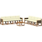  Set vanjskih sofa 9 kom. Prirodna i krem | shoptok.hr