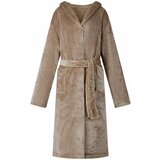 vidaXL Kupaći kaput s kapuljačom Kamel xxl Flanel | shoptok.hr