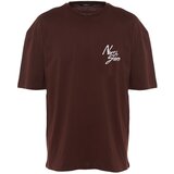 Trendyol T-Shirt - Brown - Relaxed Cene