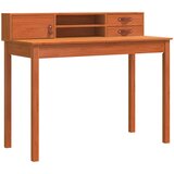  Stol s ladicama Vosak smeđa 110 x 50 x 93 cm Čvrsto borovo drvo | shoptok.hr