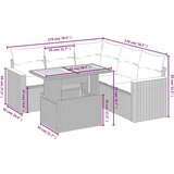 vidaXL 6-dijelni set vrtnih sofa s jastucima bež od poliratana | shoptok.hr