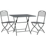  3-dijelni vrtni blagovaonski set ekspandirani metal antracit | shoptok.hr