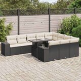 vidaXL 11-dijelni set vrtnih sofa od poliratana s jastucima crni | shoptok.hr