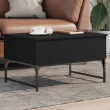 vidaXL Stolić za kavu crni 70 x 50 x 40 cm konstruirano drvo i metal Cijene