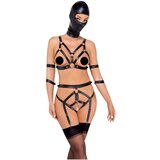 Bad Kitty set pojasa za tijelo i maska za glavu (crna) - S | shoptok.hr