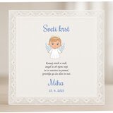  KRSTNI PRTIČEK z angelčkom v modri barvi KRSPRT 17 | Shoptok.si