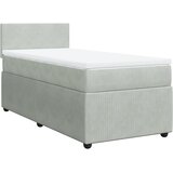 Maison Chic Box spring postelja - Vzmetna postelja z vzmetnico svetlo siva 80x200 cm žamet SL11280, (21908428) Cene