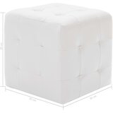  Tabure 2 kom bijeli 30 x 30 x 30 cm od umjetne kože | Eponuda.ba