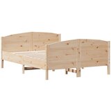  The Living Store Posteljni okvir brez vzmetnice 140x200 cm trdna borovina - Posteljni Okvir, (21502794) | Shoptok.si
