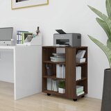 vidaXL Omarica na kolesih rjav hrast 60x35x75 cm konstruiran les Cene