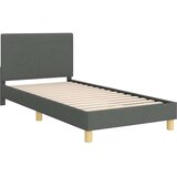  Otroški posteljni okvir z vznožjem Temno siva 90 x 190 cm blago, (5000104595) | Shoptok.si