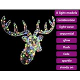 vidaXL Jelenja glava barvito 60 cm Akril | Shoptok.si