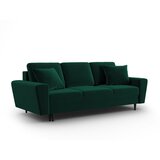 Cosmopolitan Design Zelena žametna raztegljiva sedežna garnitura s prostorom za shranjevanje 235 cm Kyoto – | Shoptok.si