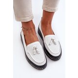 EVENTO White Women's Leather Platform Moccasins Assetnima | Shoptok.si