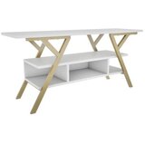 Hanah home TV ormarić Minerva, 120x35x55 cm, Bijelo-zlatna boja | Eponuda.ba