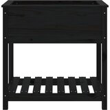  Sadilica s policom crna 82,5x54x81 cm od masivne borovine | Eponuda.com