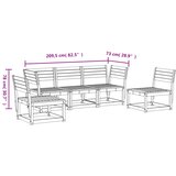  5-dijelni set vrtnih sofa bijeli od masivne borovine | Eponuda.ba