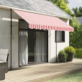  Zamjenska tkanina za rub tende crveno-bijele pruge 280x20 cm - Crvena i bijela 3 m 1 | shoptok.hr