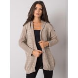 Och Bella Cardigan-TW-SW-BI-6911.15-dark beige | Shoptok.si