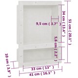  Niša za tuš s 2 odjeljka mat bijela 41 x 51 x 10 cm | shoptok.hr