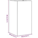 vidaXL Sadilica boja hrđe 40x40x80 cm od pohabanog čelika | shoptok.hr