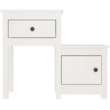  Noćni ormarići 2 kom bijeli 79,5x38x65,5 cm od masivne borovine | shoptok.hr