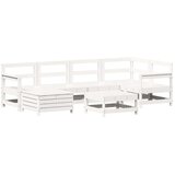  7-dijelni set vrtnih sofa bijeli od masivne borovine | shoptok.hr