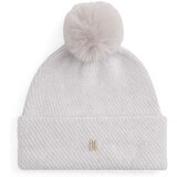 Tommy Hilfiger Kape s šiltom Th Pom Pom Beanie Lurex Siva Cene