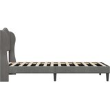  Krevetna konstrukcija s uzglavljem Tamnosiva 80 x 200 cm Baršun | Shoptok.si