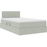  Krevet s od storage Svijetlo siva 120 x 190 cm Baršun | shoptok.hr
