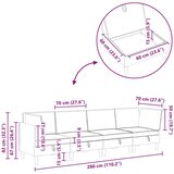  Komplet pohištva za dnevno sobo z blazino 4 pcs Črna Žamet, (5000272715) | Shoptok.si
