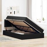  Krevet s prostorom za pohranu s LED-om Crna 120 x 200 cm Baršun | shoptok.hr