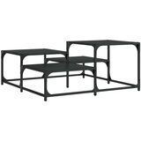  Stolić za kavu crni 87 5x87 5x40 cm od konstruiranog drva | shoptok.hr