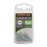Handy 6 kosov ploščatih bit-nastavkov 3,4,5 mm dolžine 25mm Cene