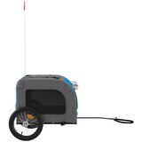 Prikolica za bicikl za ljubimce plavo-siva od tkanine i željeza | shoptok.hr