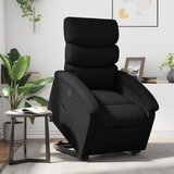 Maison Chic Električni naslanjač - Relax naslanjač s funkcijo vstajanja črno umetno usnje, (22062229) | Shoptok.si