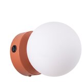 Sollux Lighting Stenska svetilka YOLI 1 rdeča oker s stikalom, (5000352090) | Shoptok.si