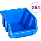  96-dijelni set kutija za pohranu sa zidnim pločama plavi | shoptok.hr
